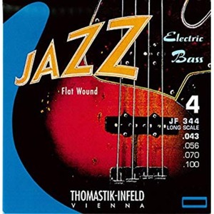 토마스틱 thomastik infeld jf344 nickel flat wound round core jazz bass strings 43-100