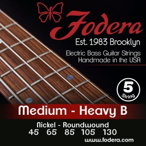 FODERA STRING NICKEL MEDIUM HEAVY B 5 String (45.65.85.105.130) tapered B.